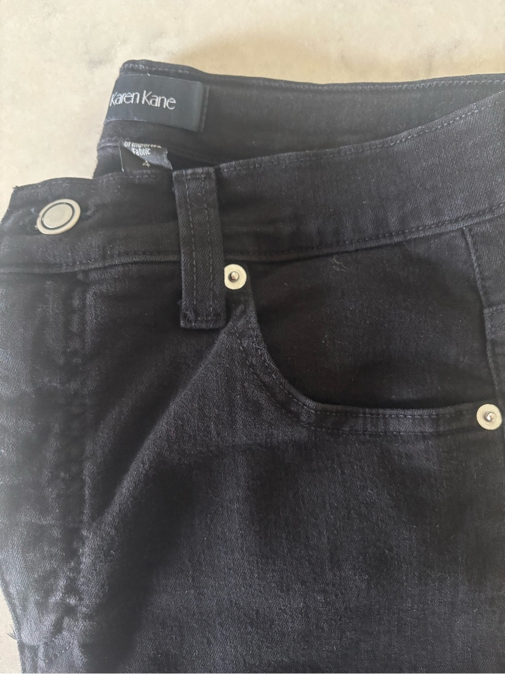 Karen Kane Black High-Rise Crop Jeans